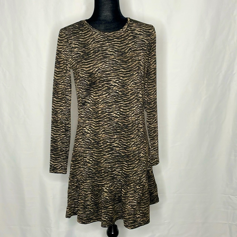 Michael Kors (Michael) Animal Print Ruffled Dress | Size S